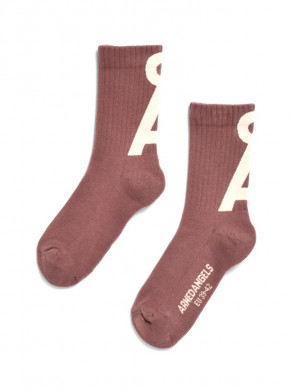 Saamus short socks dark berry pale peach 