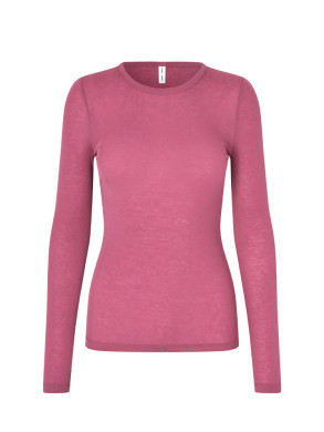 Sadou t-shirt ls red violet 