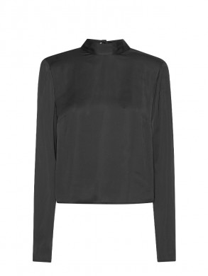 Satin drapy back top 