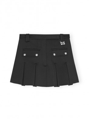 Scuba neoprene pleated skirt phantom 