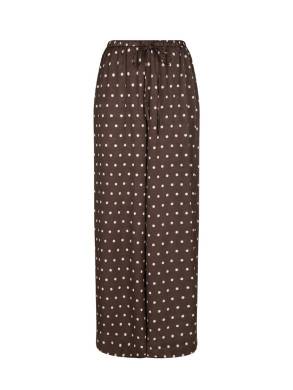Sebba big dot pants dark brown 