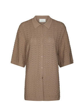 Sette fine crochet blouse taupe 
