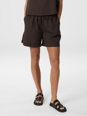 Shala linen shorts dark brown 
