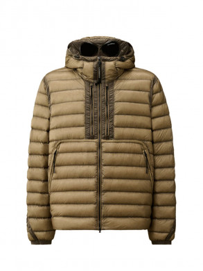 Shell goggle down jacket vintage khaki 