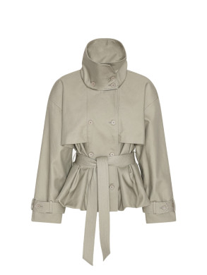 Short trench coat aluminium 