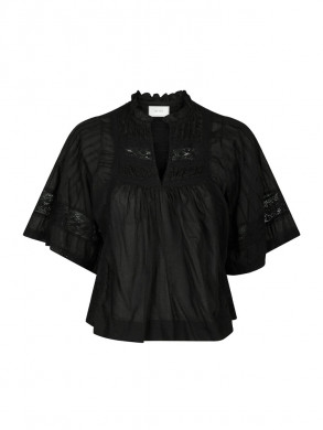 Siama s voile blouse black S