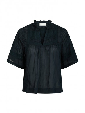 Siama s voile blouse navy 