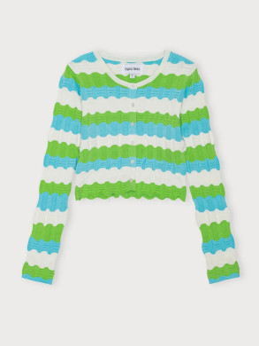 Soft knit textured cardigan juicy apple str 