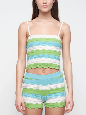 Soft knit textured shorts juicy apple str 
