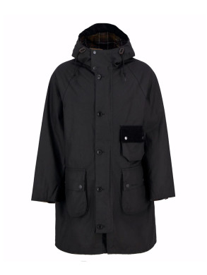 Solway trench wax coat black 