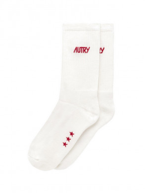 Socks stars cream red 