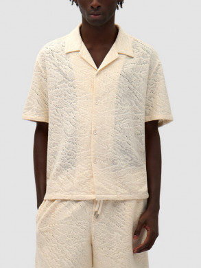 Crochet shirt cream 