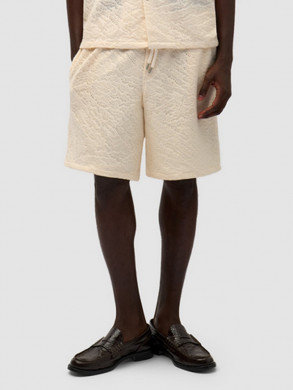 Crochet shorts cream 