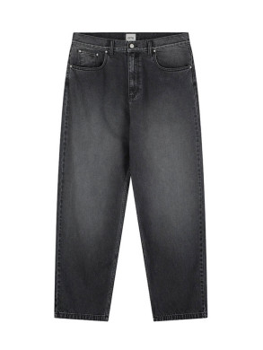 Fade wash baggy pants black 