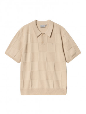 SS checker polo shirt fleur de sel 