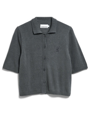 S sl linen blend cardigan space steel 