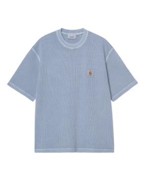 SS nelson waffle t-shirt gentle blue 