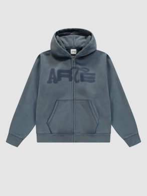 Stencil sunfade zip hoodie navy 