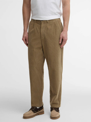 Barbour stretch cord relaxed trouser mushroom 