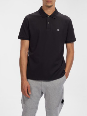 Stretch piquet poloshirt black 