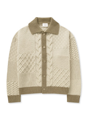 Textured franko cardigan lt beige 
