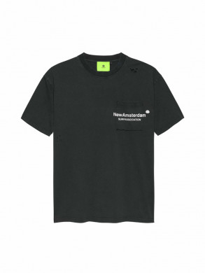 Throw pocket t-shirt washed black 