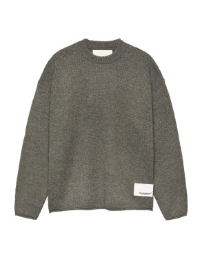 Tide knit pullover grey mel 