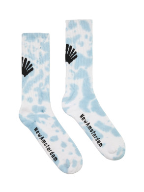 Tie-Dye socks single lt blue 41-46