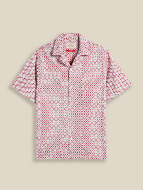 Tile shirt wht red 