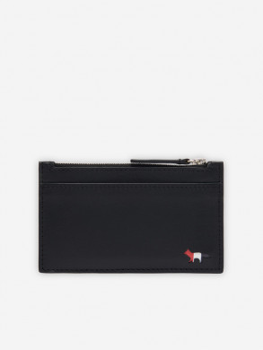 Tricolor fox long zipped card holder black 