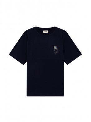T-shirt man cotton blue 