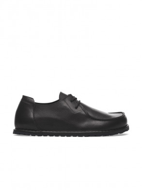 Utti lace leather mokassin black 