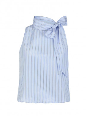 Veda stripe top lt blue 