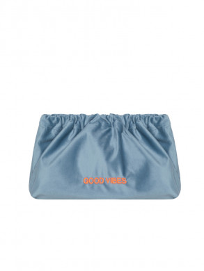 Velvet clutch good vibes 