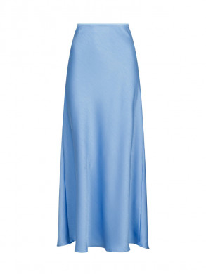 Vicky heavy sateen skirt smoke blue 