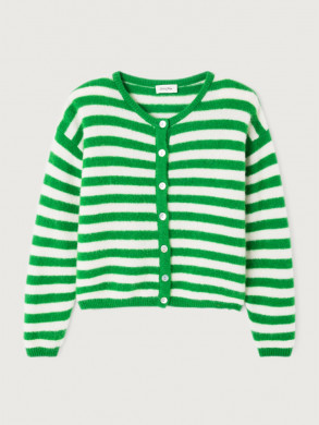 Vito 19e cardigan trefle raye 