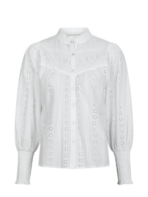 Wenna embroidery blouse white S
