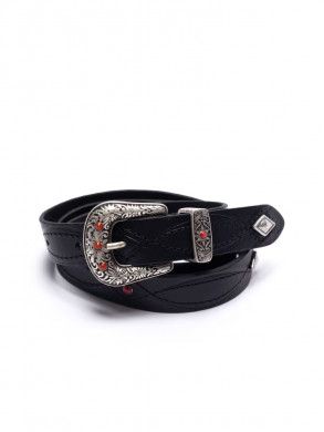 Western embellished belt black 