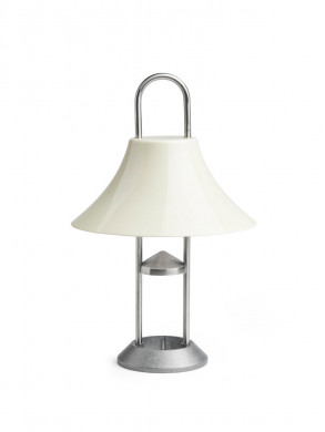 Mousqueton lamp iron oyster white 