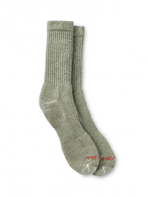 Merino medium crew socks olive 