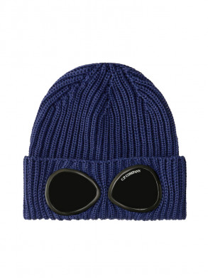 Merino wool goggle beanie estate blue 