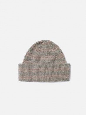 Wool stripe beanie green mel 