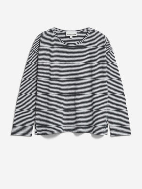 Xianaa stripes longsleeve black oatmilk 