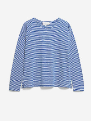 Xianaa stripes longsleeve oatmilk blue 