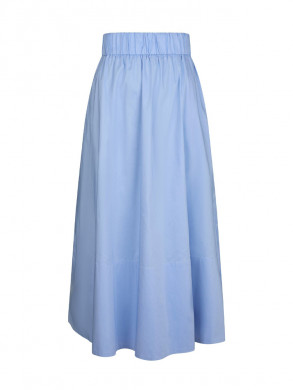 Yara long poplin skirt sky blue 