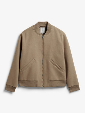 Ylve wool bomber jacket beige mel 