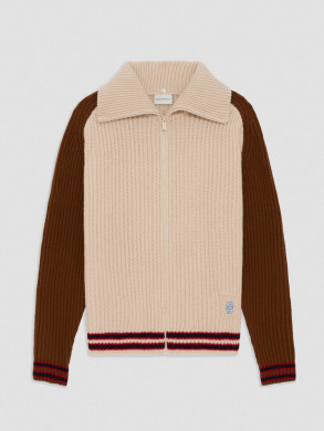 Zipped cardigan sherpa off white 