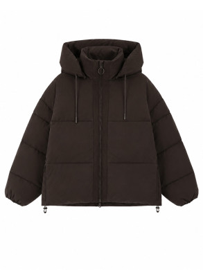 Zonza puffer jacket dk brown 