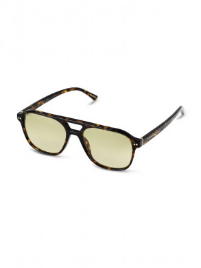 Zurich oversize sunglass dark tortoise green 