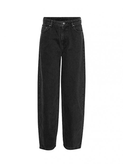 Wide leg 5 pocket jeans blk washed 28/32